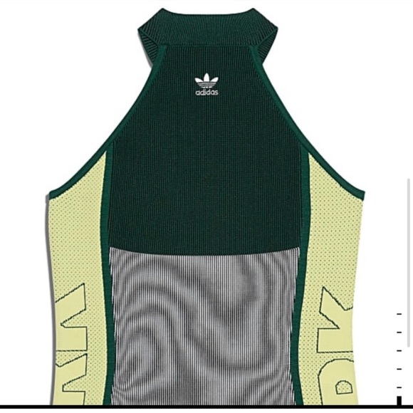 🆕 Adidas x IVY PARK Beyoncé Green Knit Logo Dress M - Picture 6 of 7